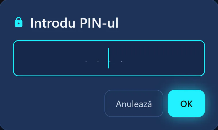 visiv în profilul pentru copii: la trecerea la alt profil, visiv cere PIN-ul.
