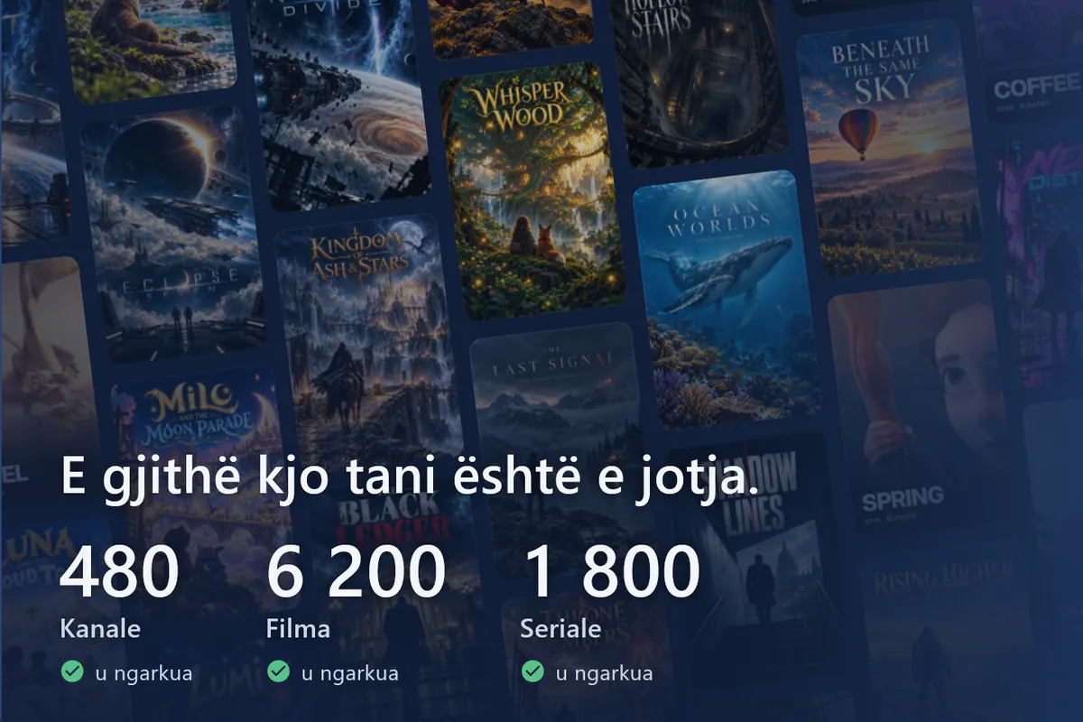 visiv është gati: mur me postera, u ngarkuan 480 kanale, 6200 filma dhe 1800 seriale (burim demo).